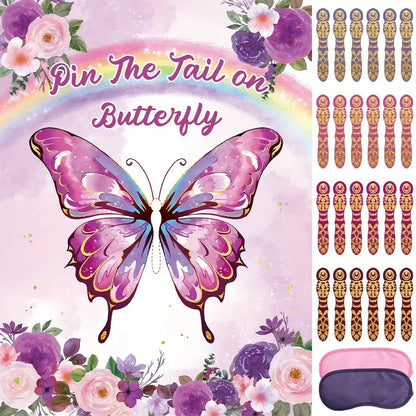 Butterfly Party Game Pin The Tails On The Butterfly