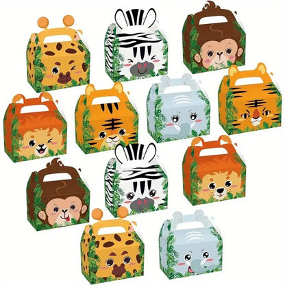 Jungle Animal Goodie Box - 4 Pack