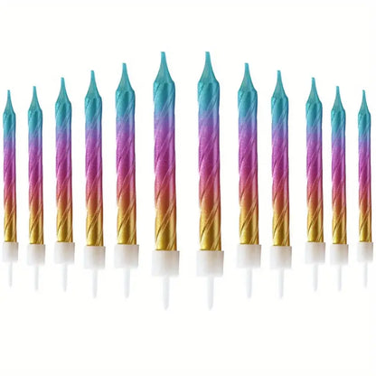 Rainbow Candles 12pk