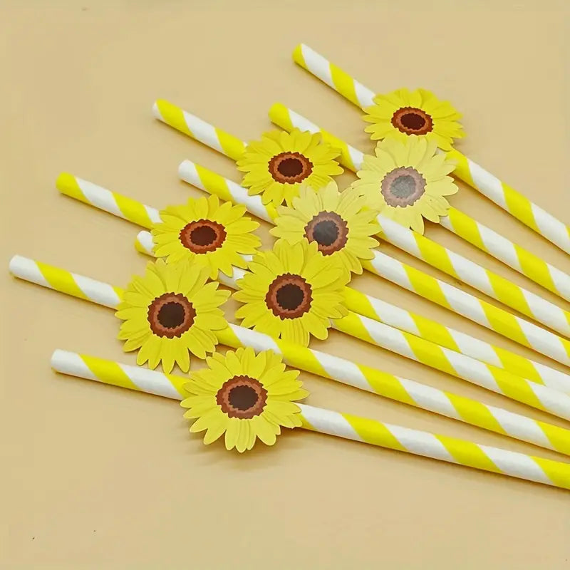 Sunflower Paper Straws