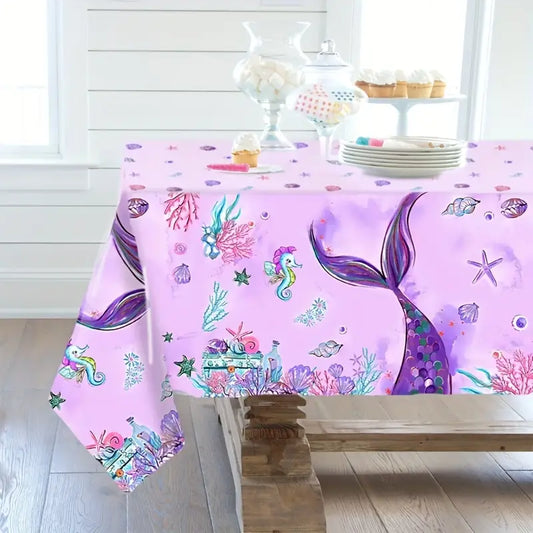 Mermaid Tail Plastic Tablecloth