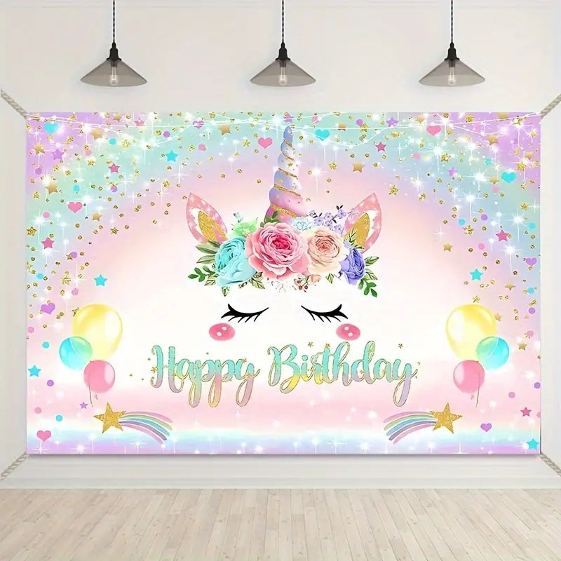 Unicorn Rainbow Wall Banner