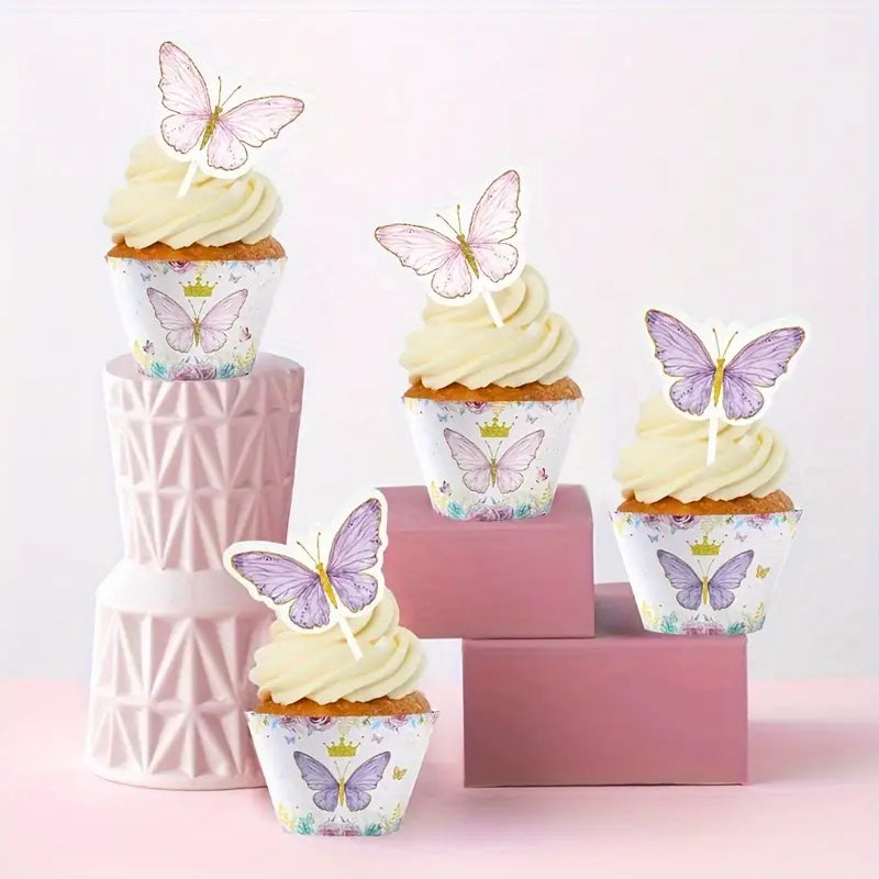 Butterfly Cupcake Wraps 6pk