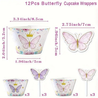 Butterfly Cupcake Wraps 6pk