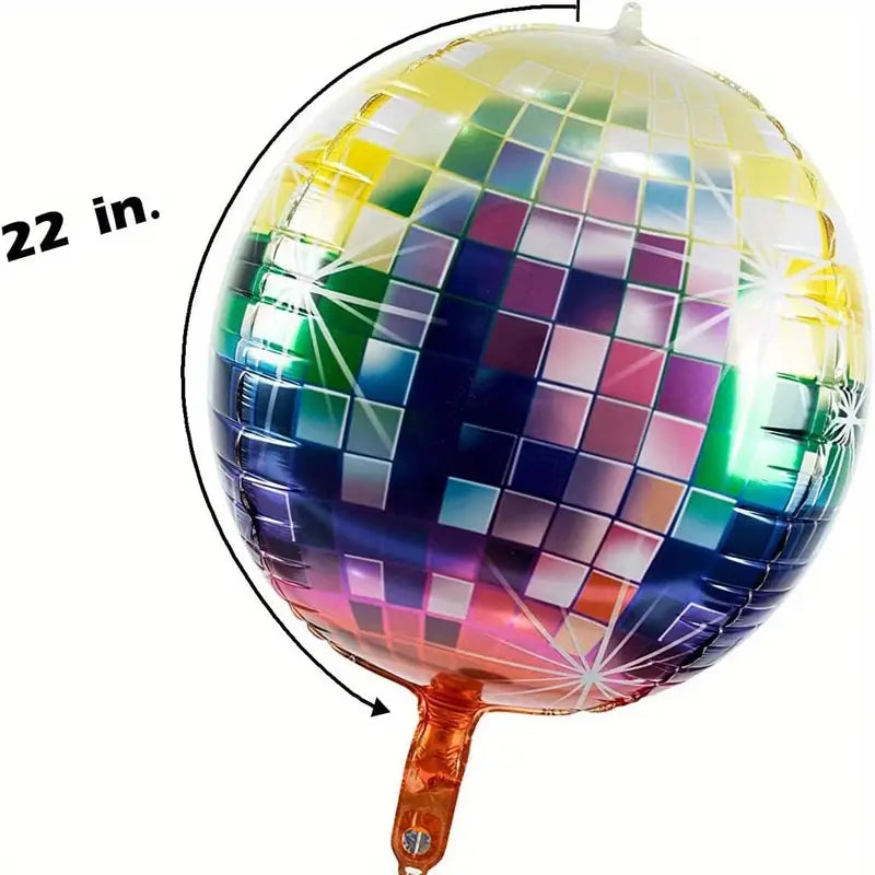 Disco Aluminum Foil Balloons x 3