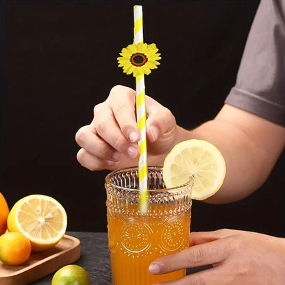 Sunflower Paper Straws