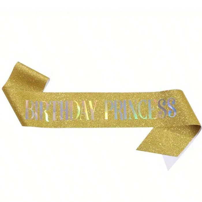 Birthday Princess Gold Sash