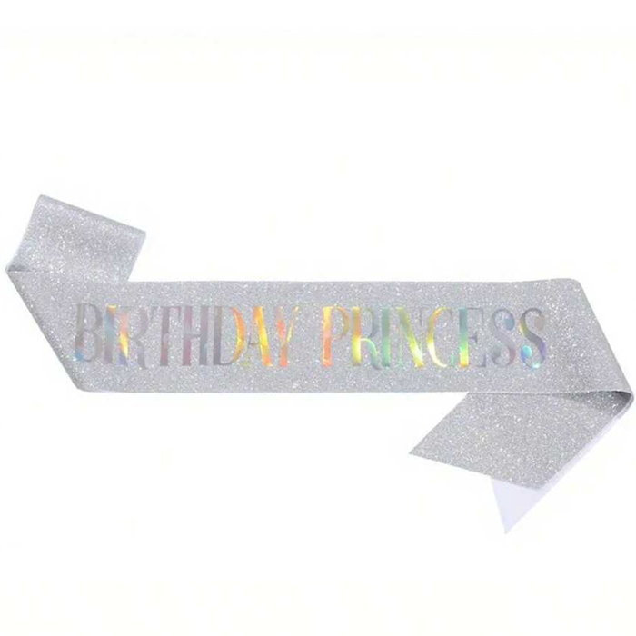 Birthday Princess Silver Sash